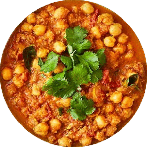 Channa Masla with Chilli Garnish